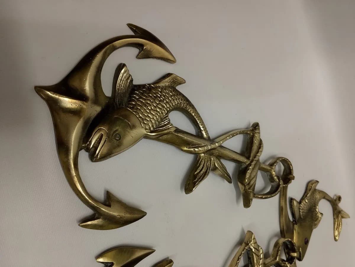 imagen de producto Escultura Anclas Y Peces Colgante Barco