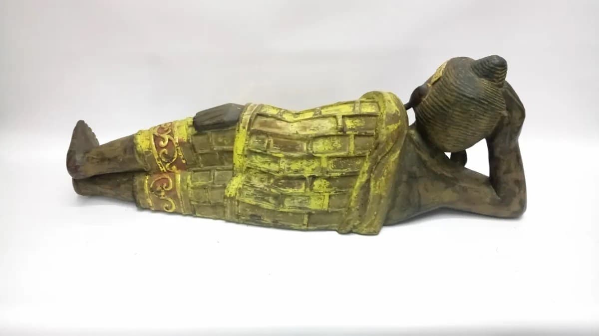 imagen de producto Escultura Madera Tallada Diosa Hindu