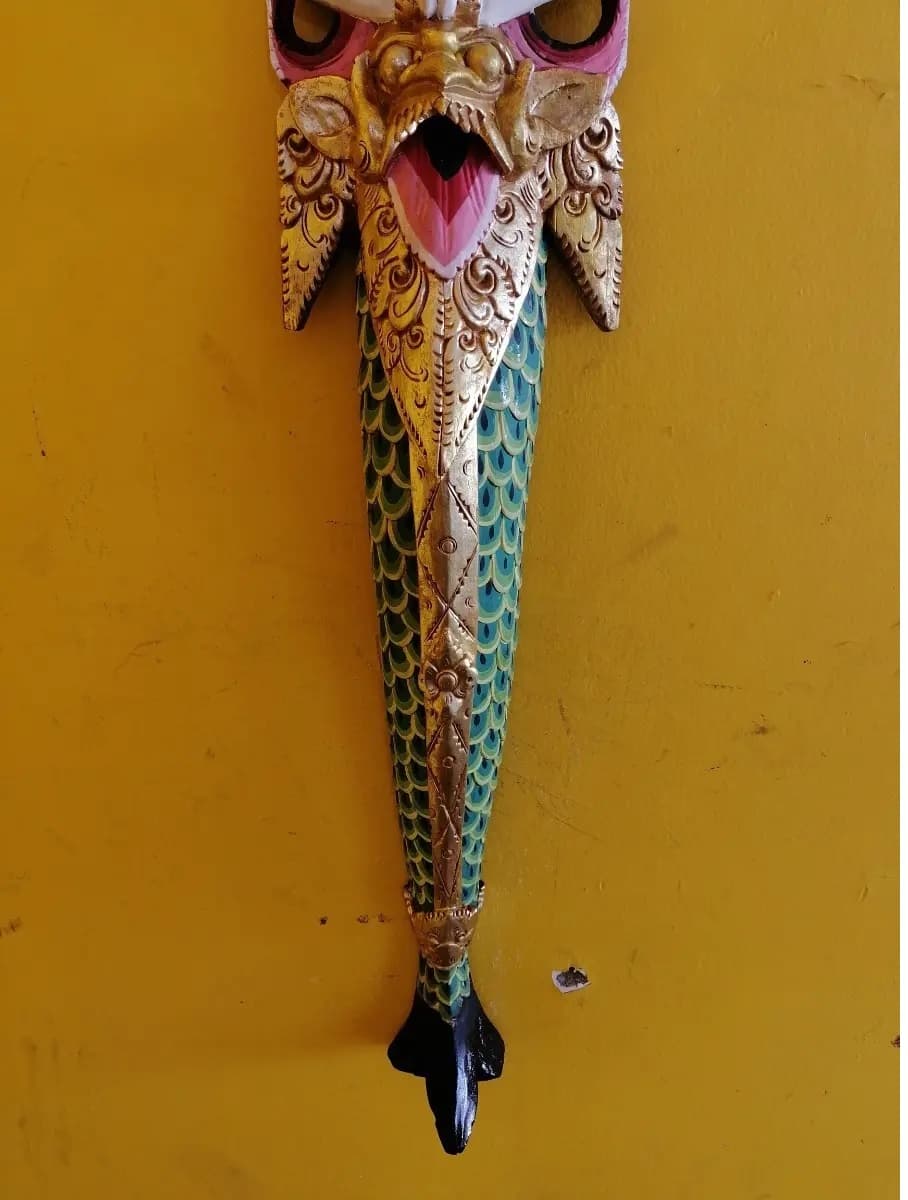 imagen de producto Talla Pared Hindu Antigua 1930 Diosa Prosperidad