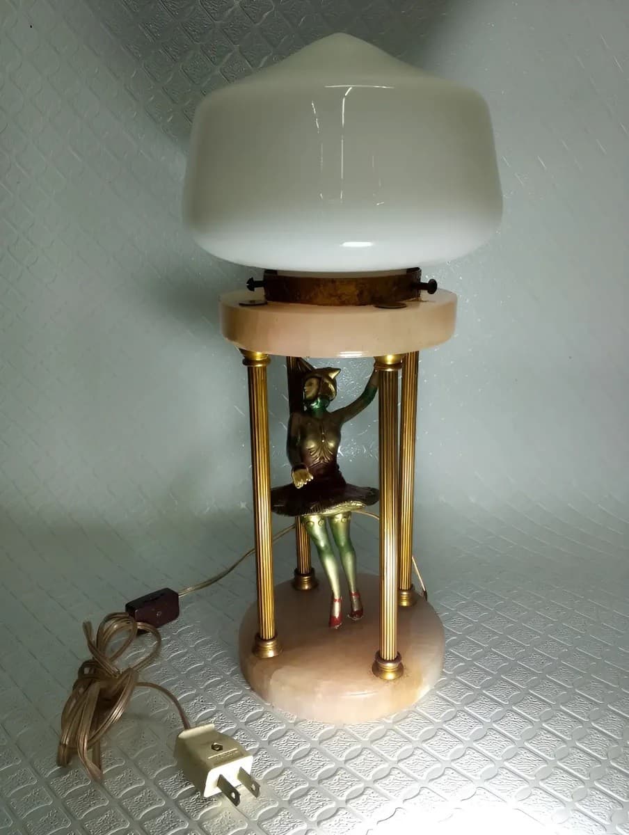 imagen de producto Lampara Mesa Chiparus Bronce Alabastro