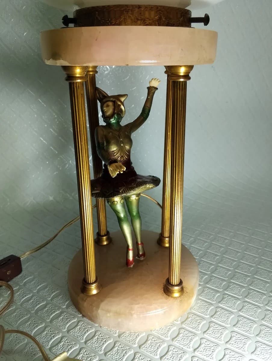 imagen de producto Lampara Mesa Chiparus Bronce Alabastro