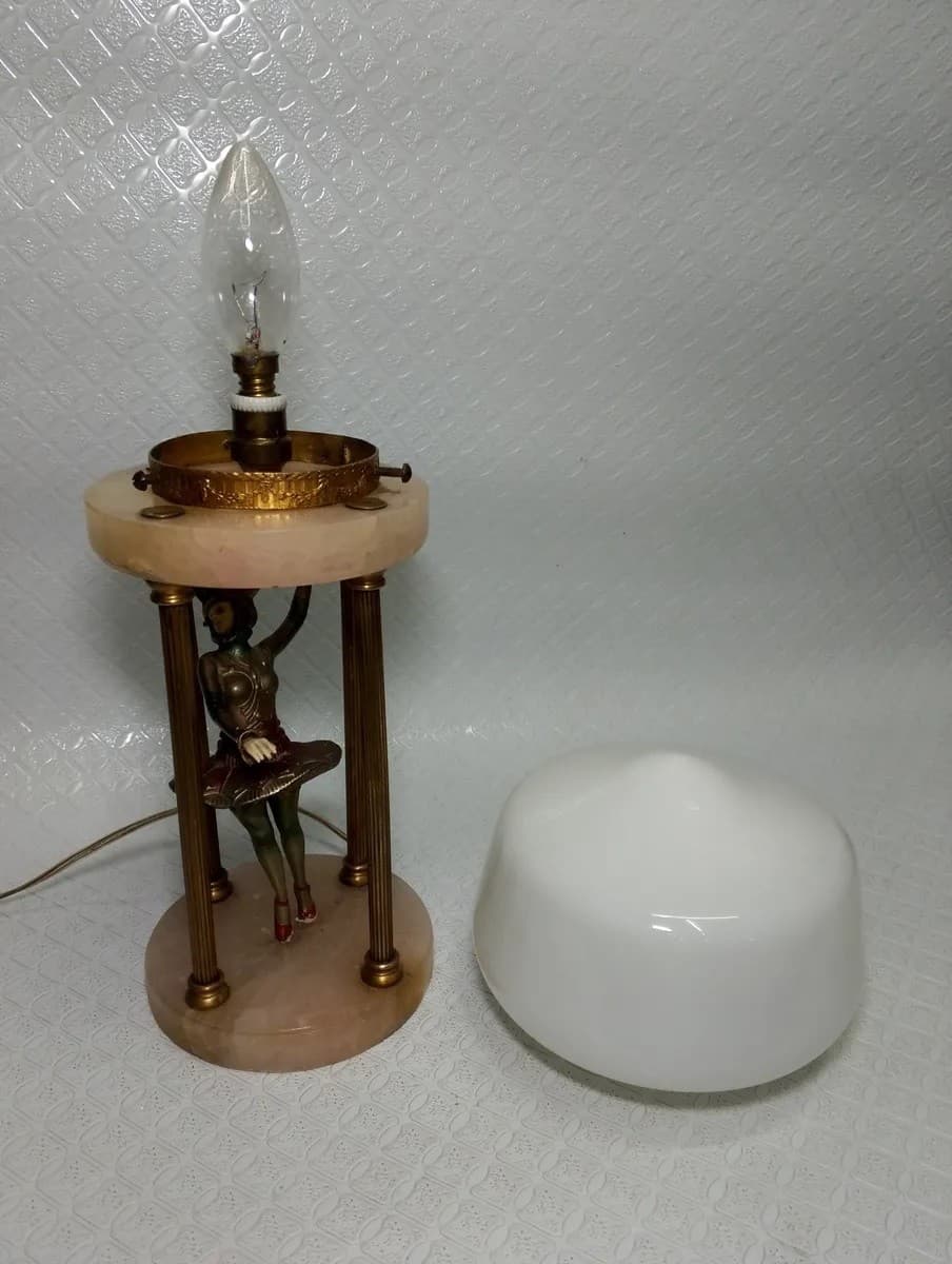 imagen de producto Lampara Mesa Chiparus Bronce Alabastro