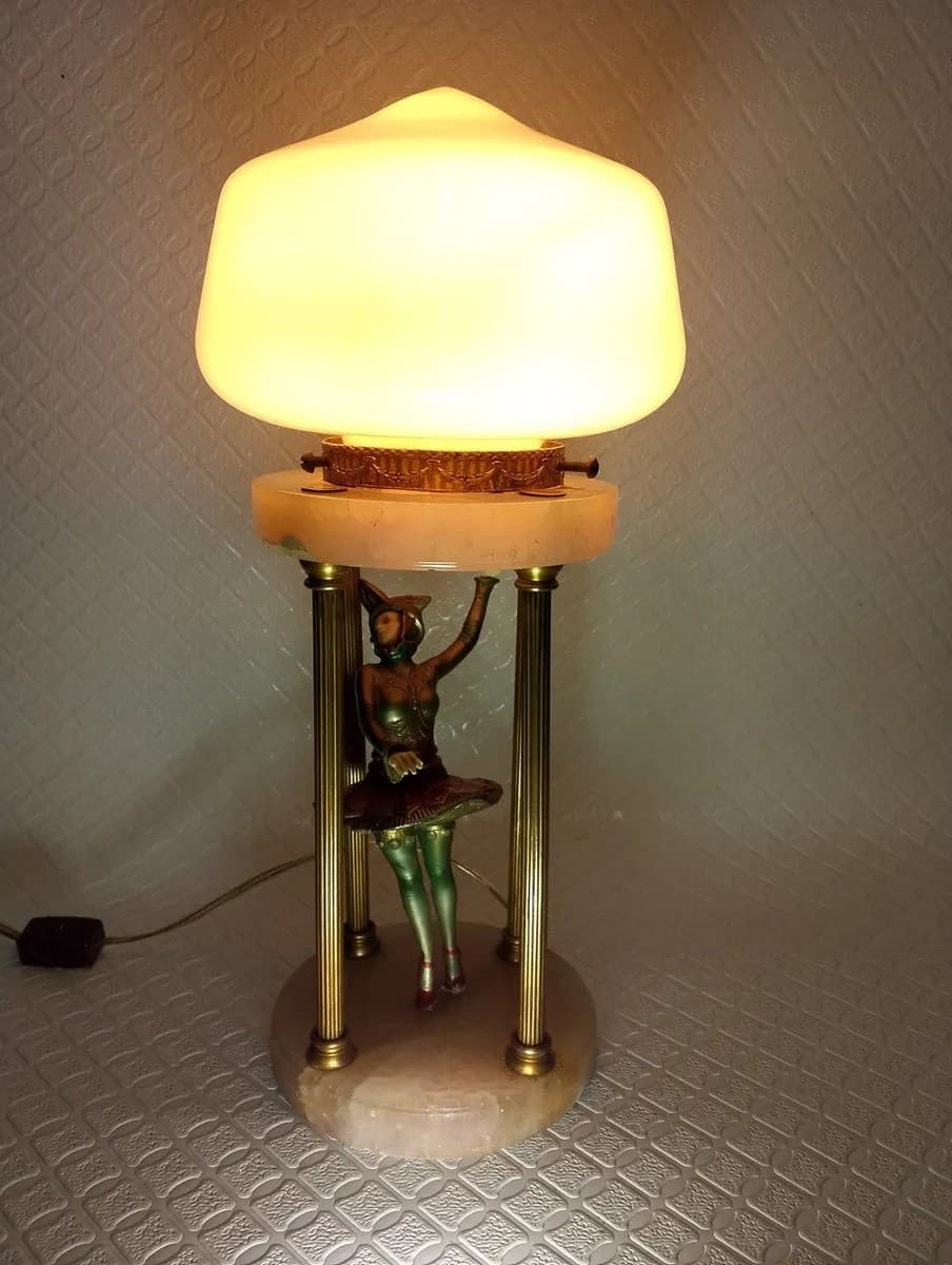 imagen de producto Lampara Mesa Chiparus Bronce Alabastro