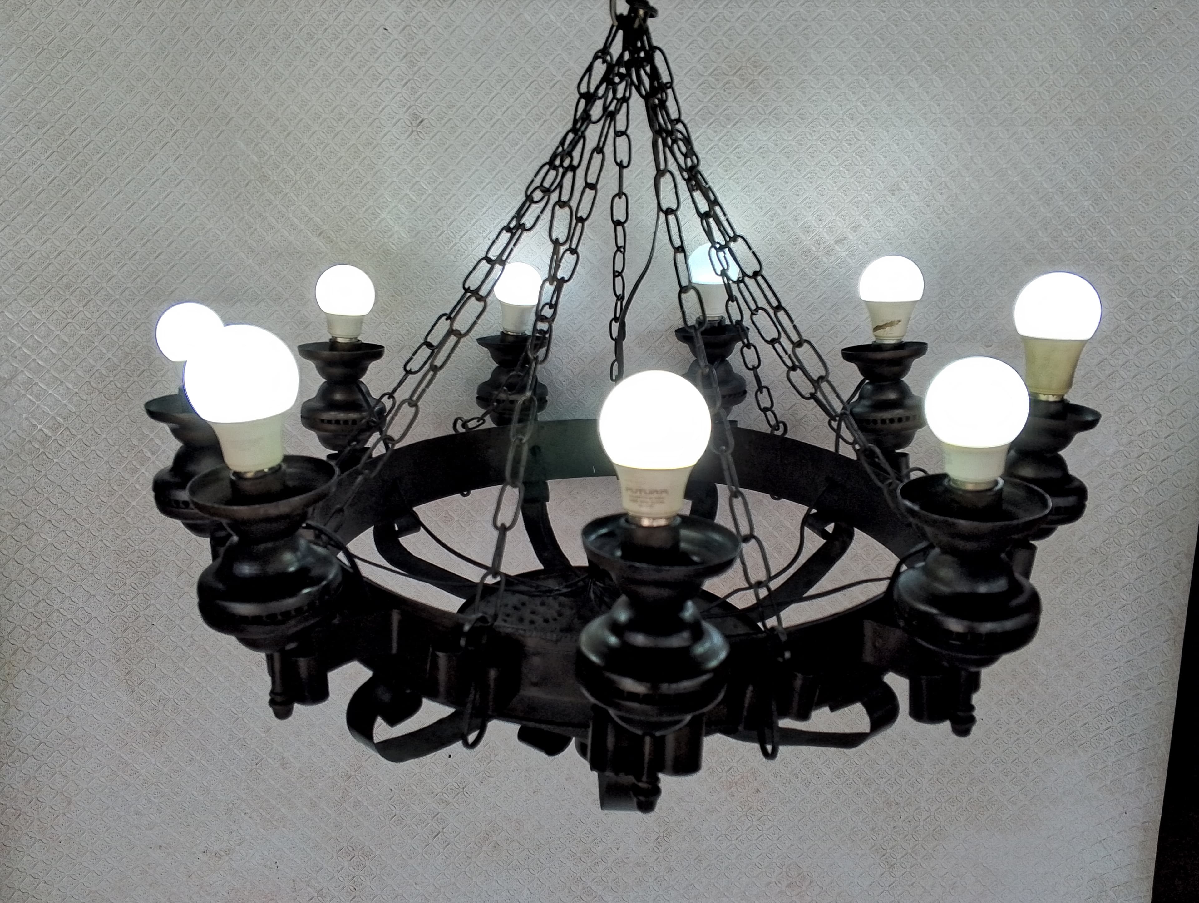 imagen de producto LAMPARA TECHO HIERRO RUSTICA 9 LUCES