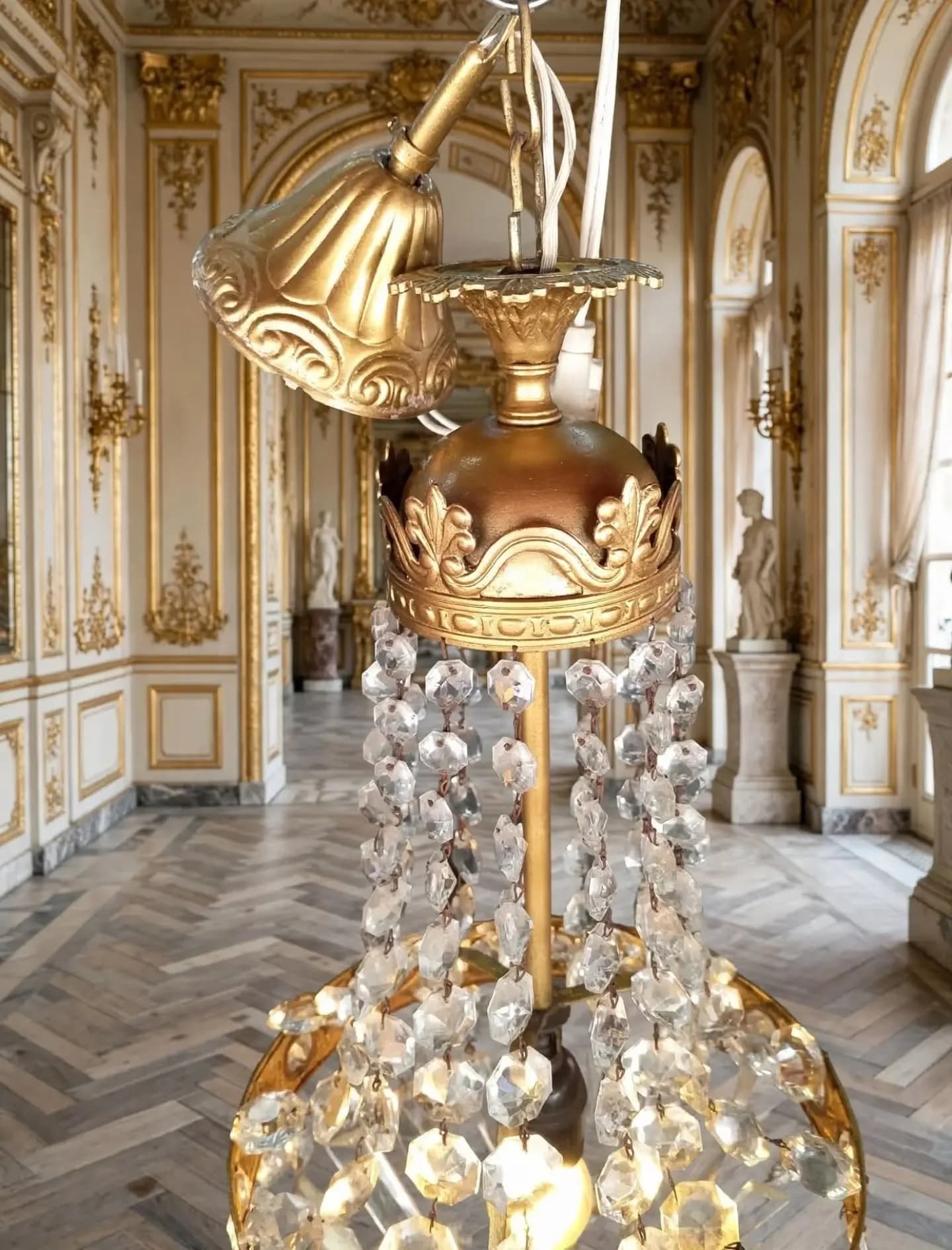 imagen de producto LAMPARA TECHO ITALY CRISTAL MURANO Y BRONCE