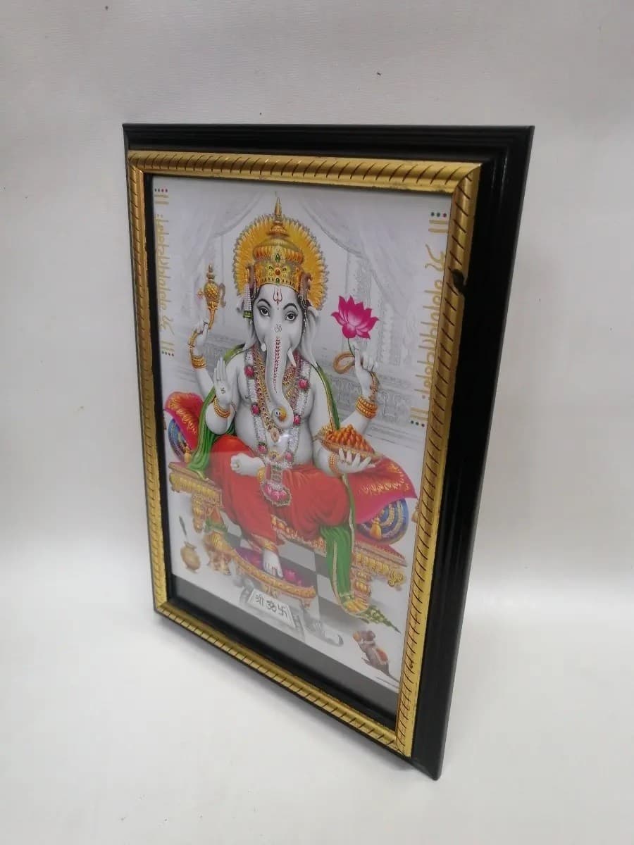 imagen de producto Cuadro Hindu Postal Antiguo Ganesha
