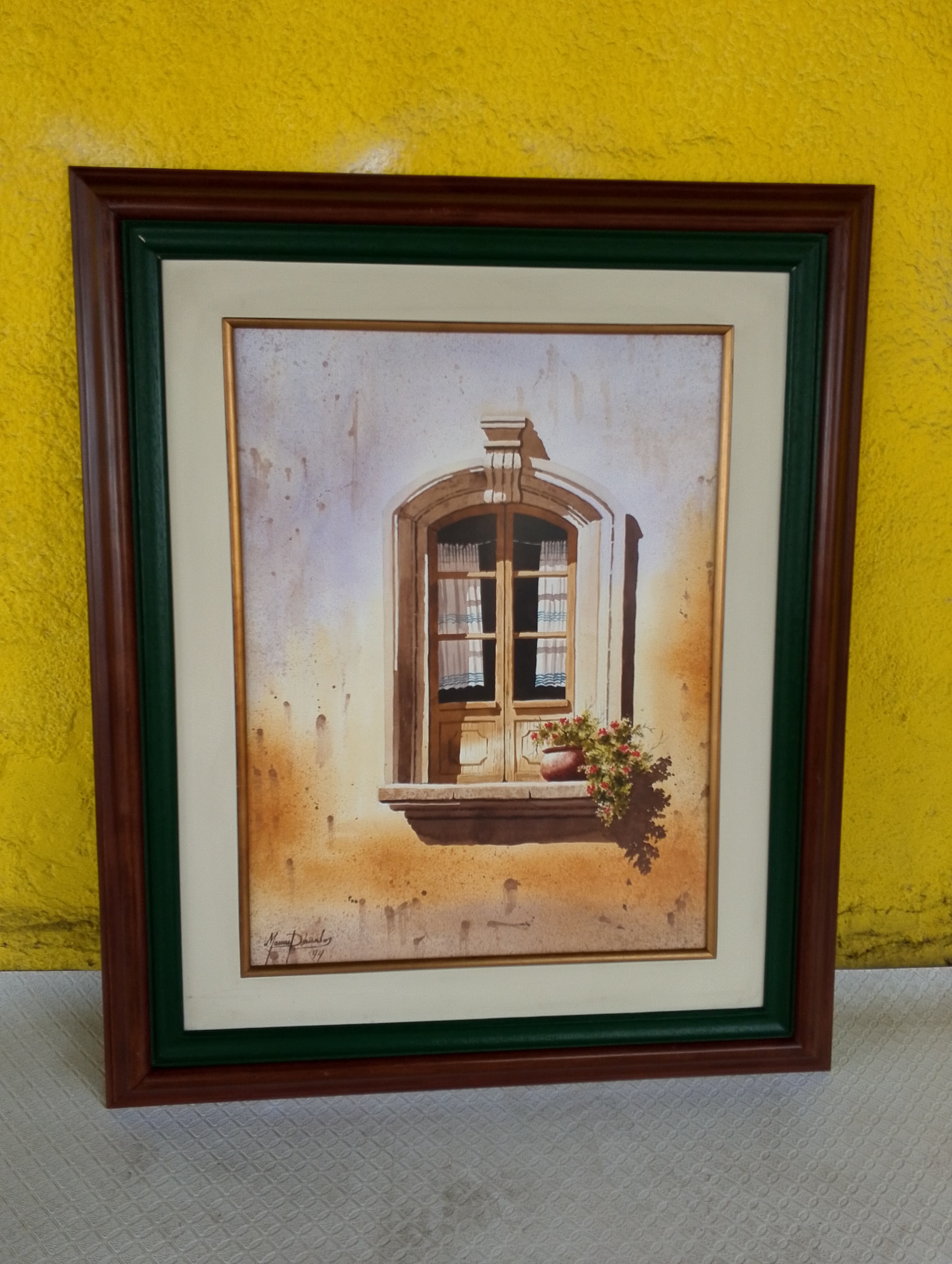 imagen de producto CUADRO ACUARELA LA VENTANA ANTIGUA