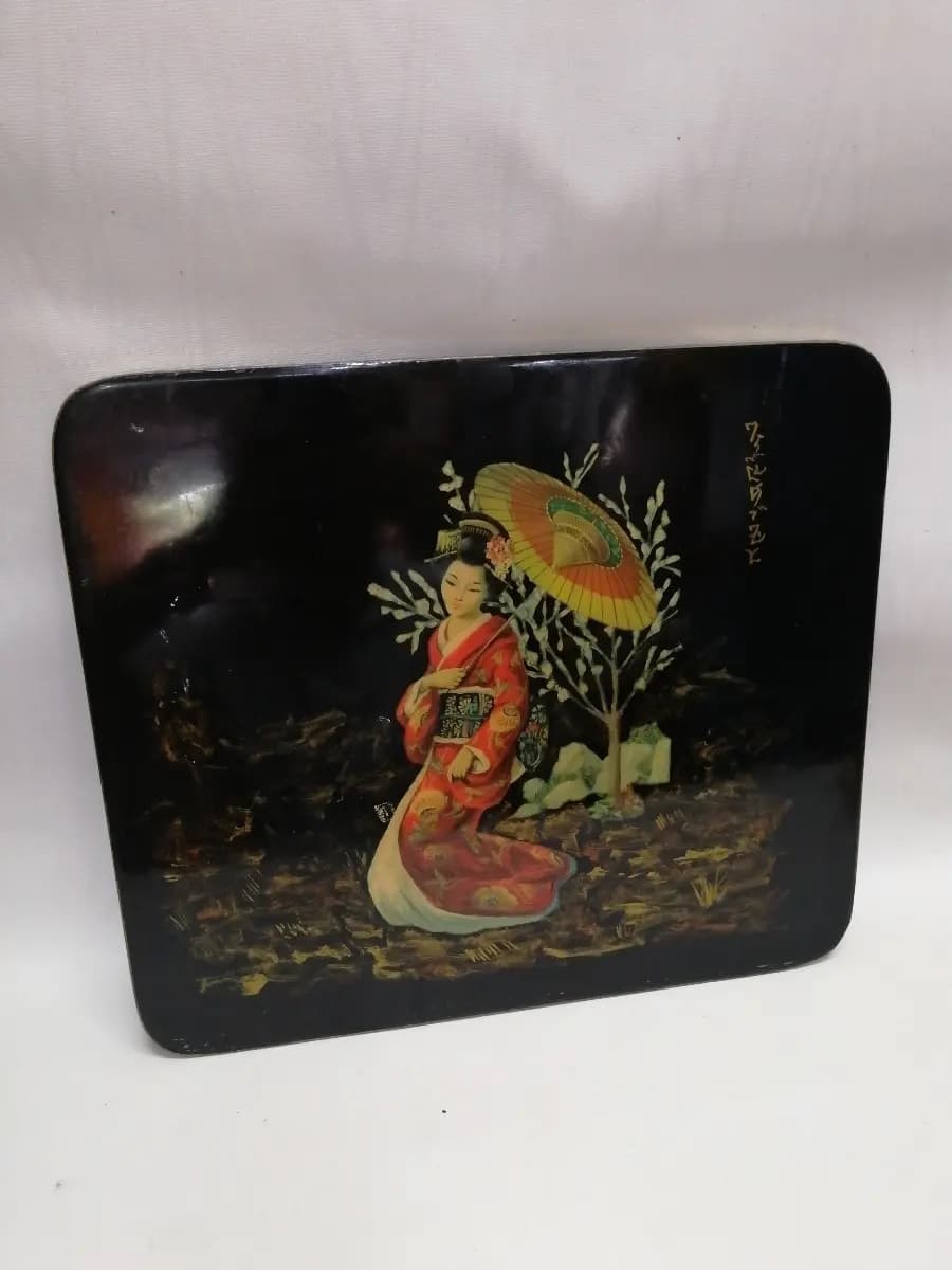 imagen de producto Cuadro Japonés Sobre Madera Geisha