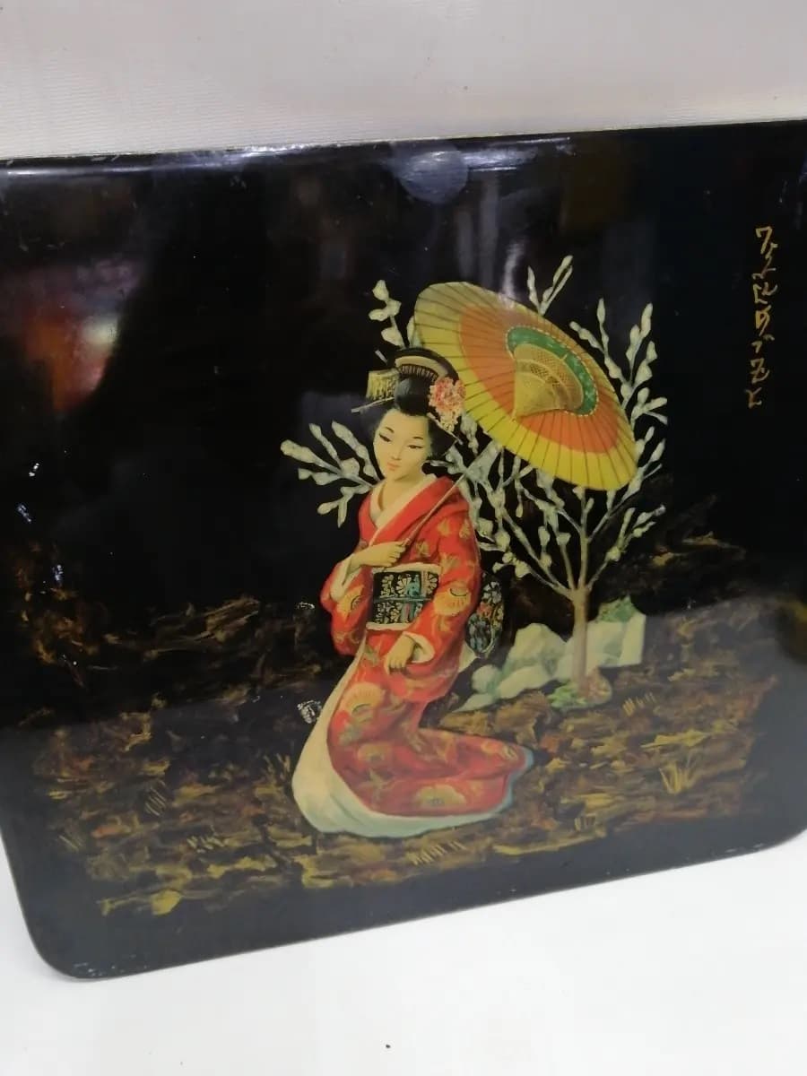imagen de producto Cuadro Japonés Sobre Madera Geisha