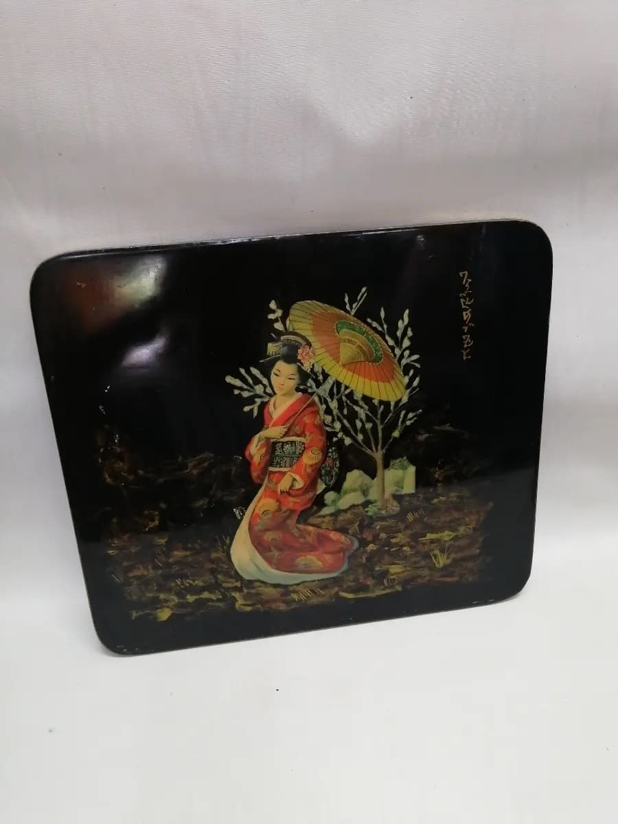 imagen de producto Cuadro Japonés Sobre Madera Geisha