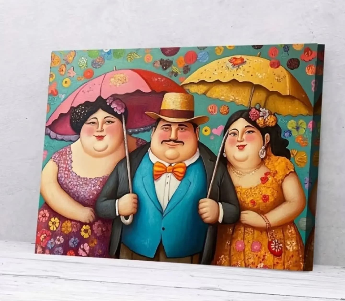 imagen de producto CUADRO ESTILO ANTIGUO LIENZOGRAFIA LLUVIA BOTERO
