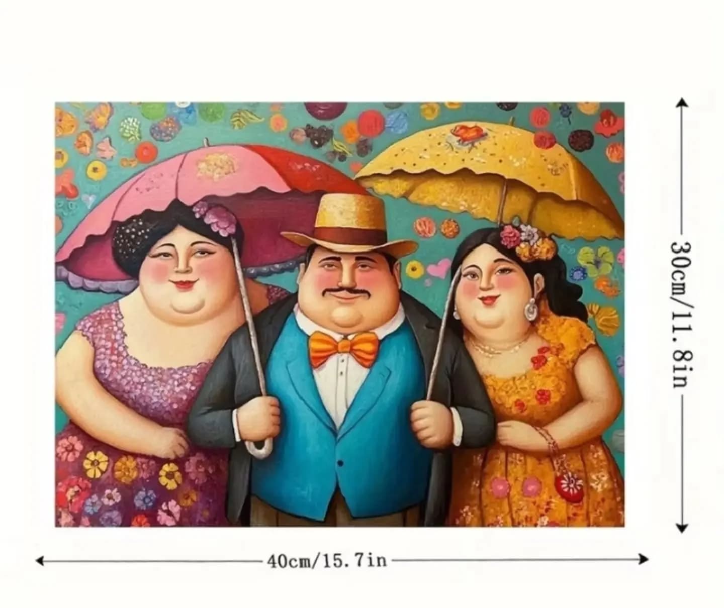 imagen de producto CUADRO ESTILO ANTIGUO LIENZOGRAFIA LLUVIA BOTERO