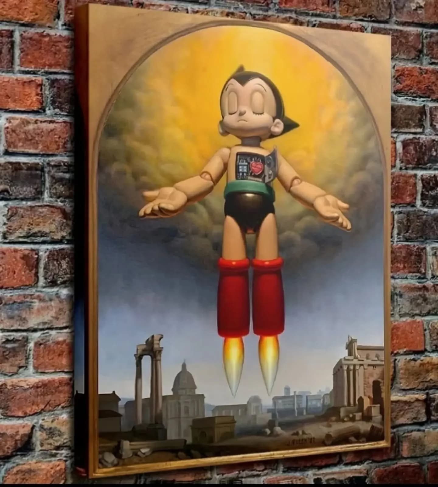 imagen de producto CUADRO RETRO ANTIGUO LIENZOGRAFIA COMIC ASTRO BOY