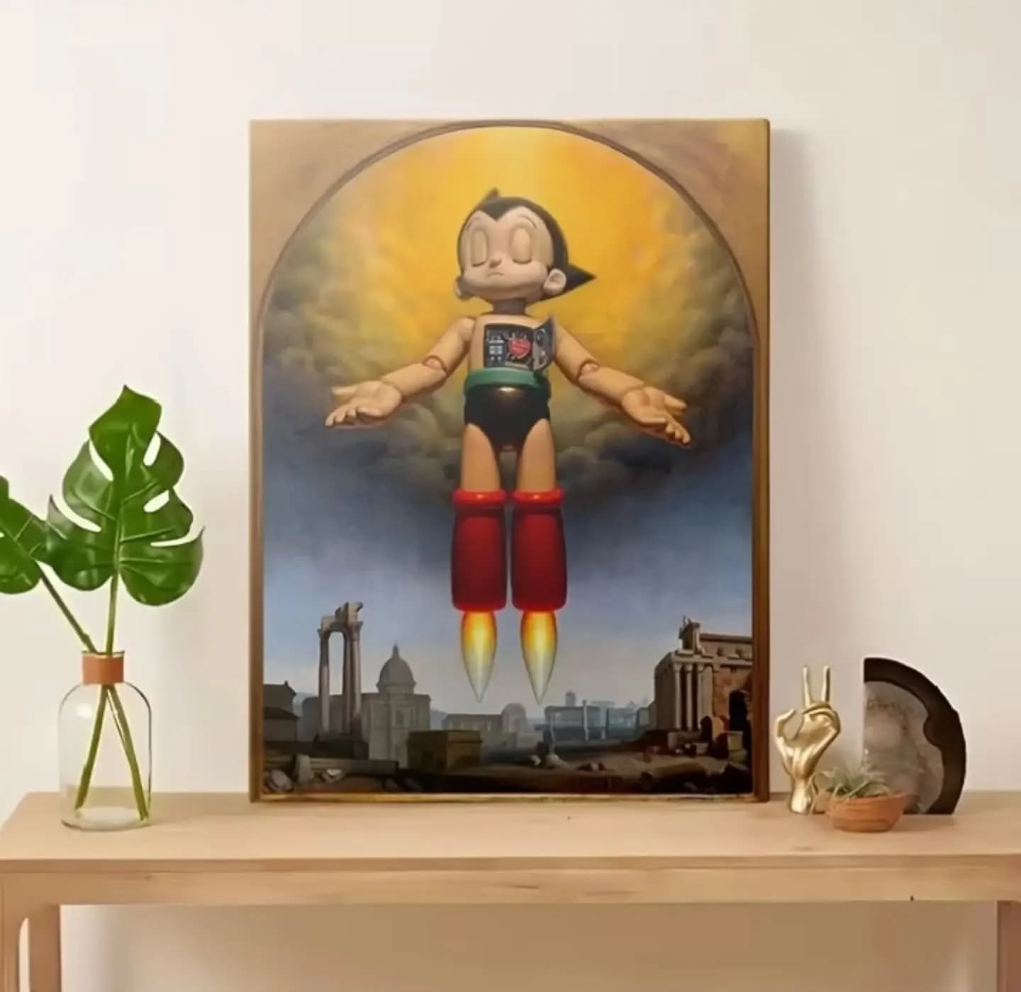 imagen de producto CUADRO RETRO ANTIGUO LIENZOGRAFIA COMIC ASTRO BOY