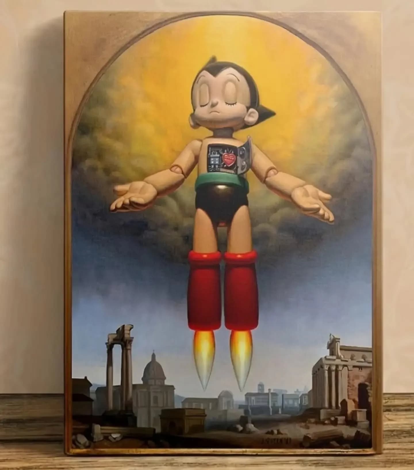 imagen de producto CUADRO RETRO ANTIGUO LIENZOGRAFIA COMIC ASTRO BOY