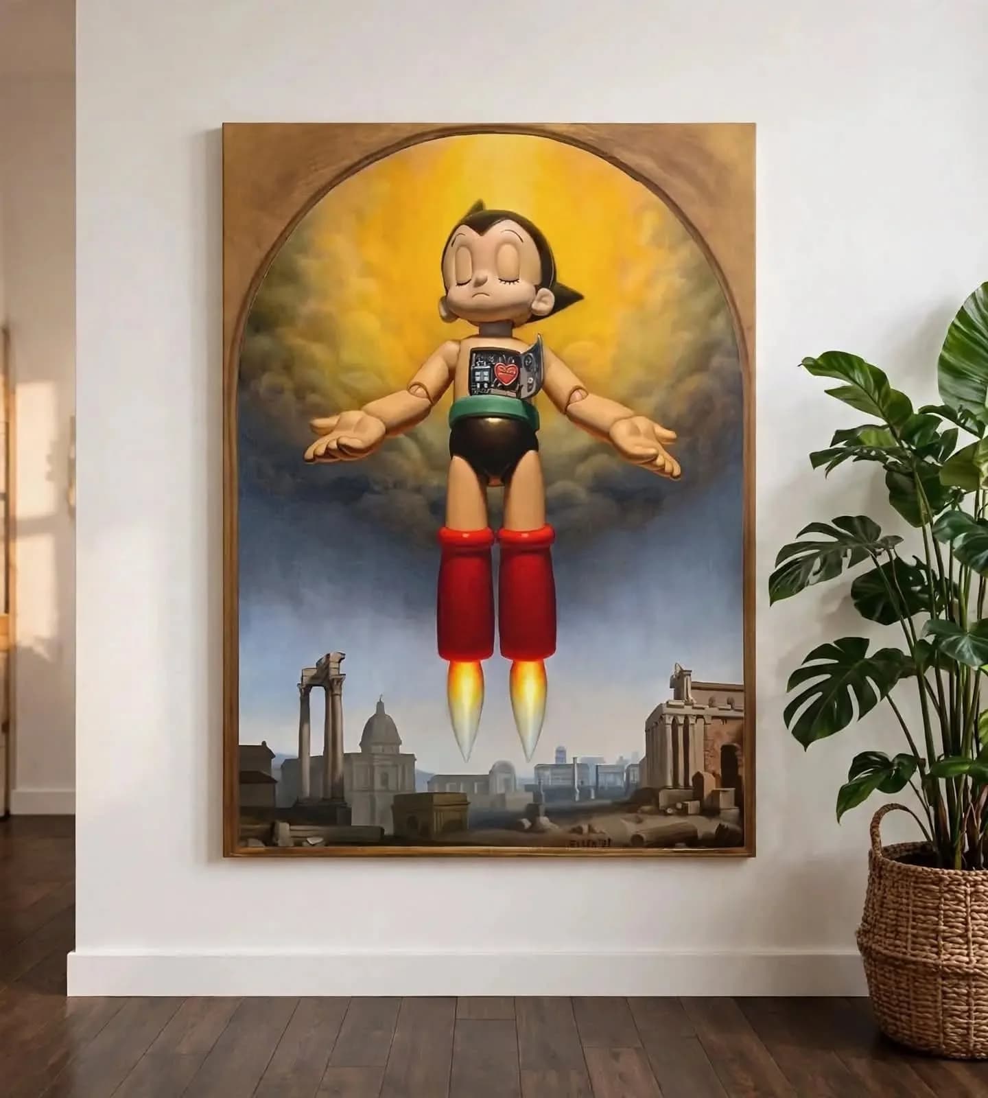 imagen de producto CUADRO RETRO ANTIGUO LIENZOGRAFIA COMIC ASTRO BOY