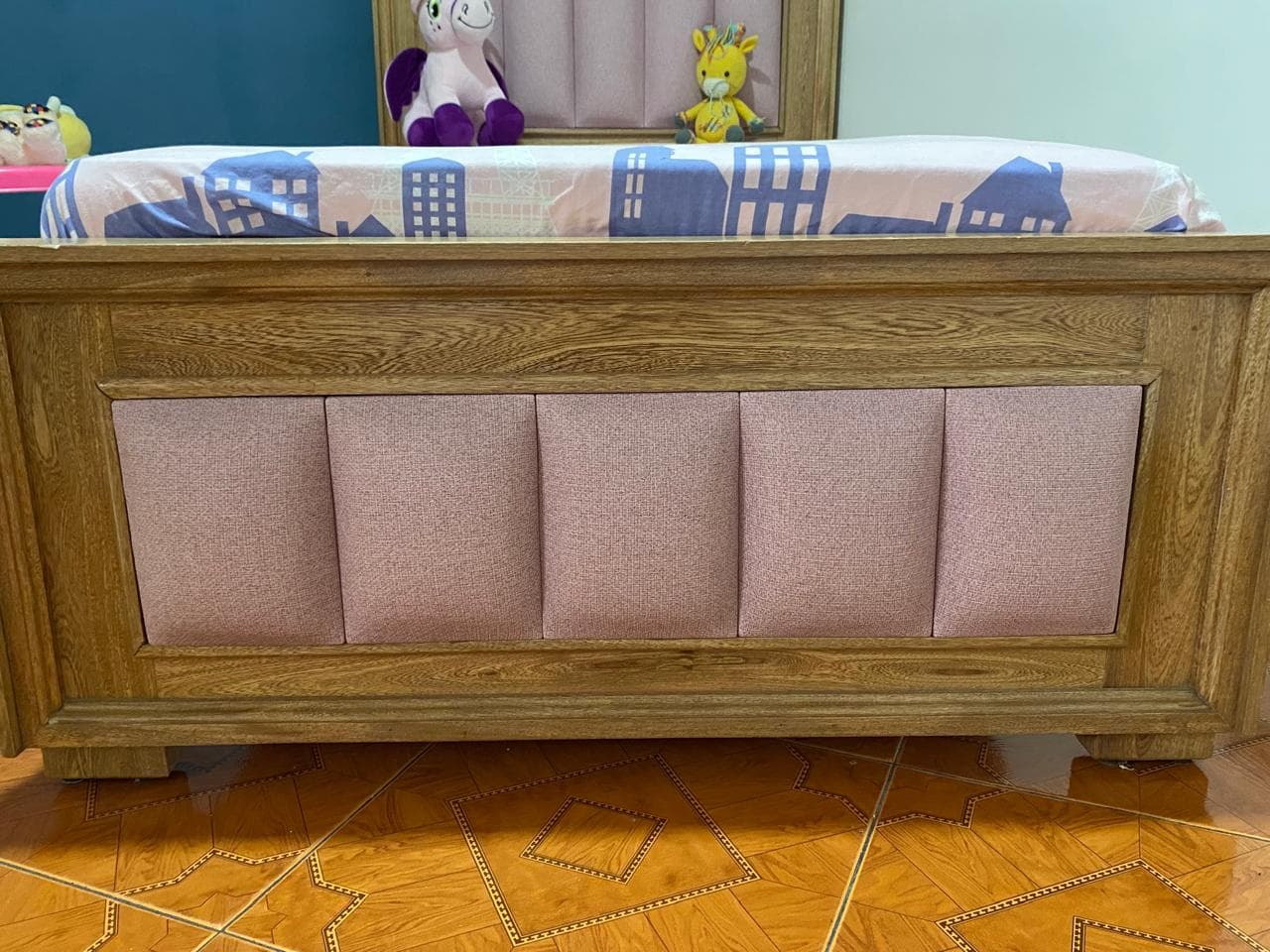 imagen de producto cama en roble de 1.90*1 mt