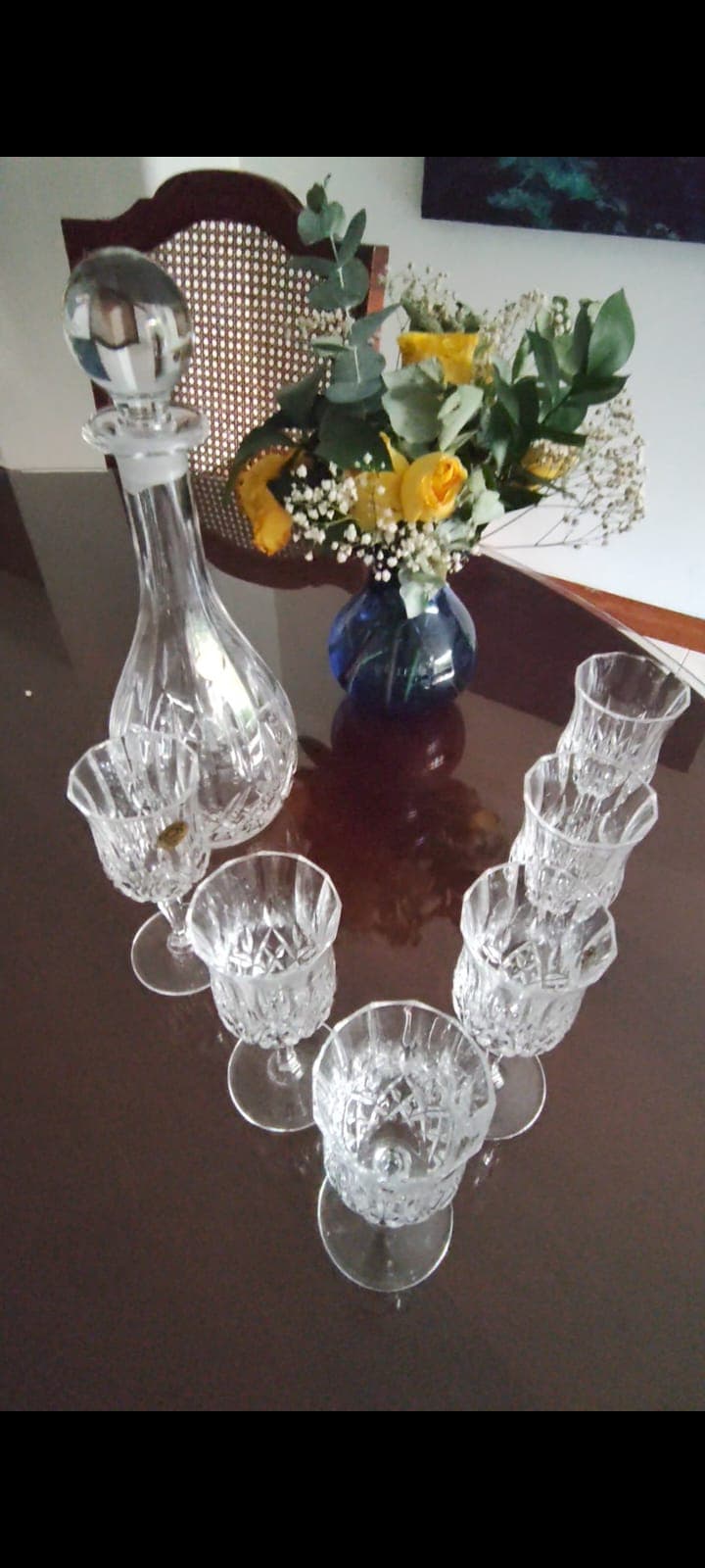 imagen de producto Florero y 6 copas para Cognac